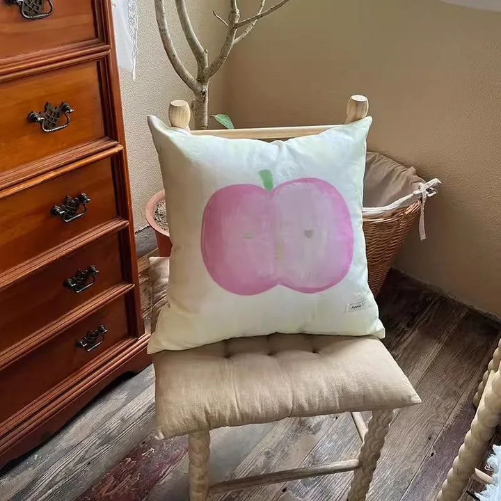 Rynx | Korean style butterfly cushion cover cute cartoon apple decorative embroidery cushion cover cushion cover for home studio 45x45cm