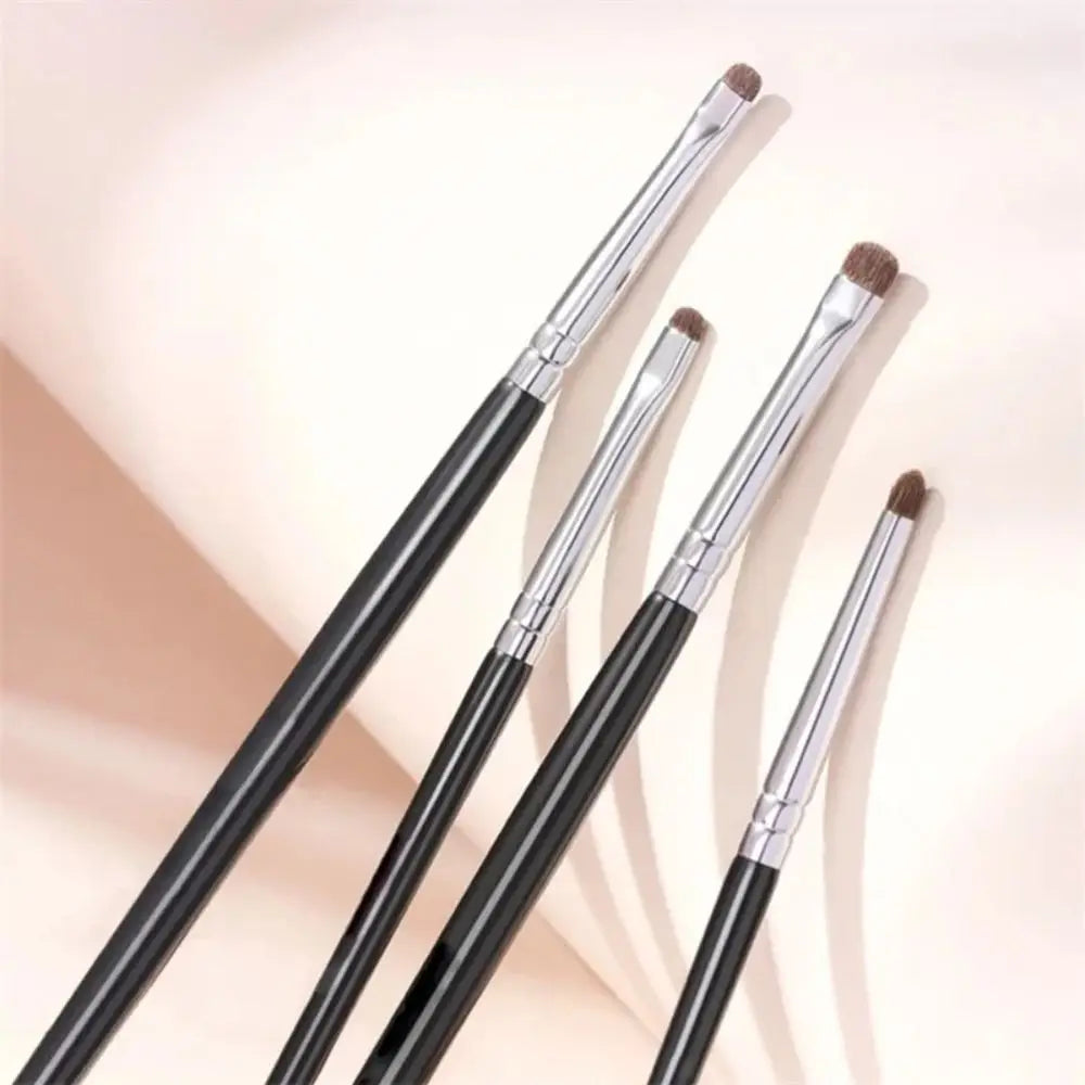 Rynx | 4Pcs Fine Eyeshadow Brushes Soft Smudge Eyeliner Smudge Makeup Brushes Eyelid Highlighter Lying Silk Moth Makeup Brush Tools