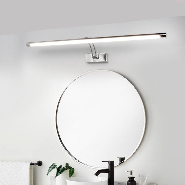 Lisslune | 80-100cm LED wall lamp - Modern black/silver wall light for the bathroom, internally mounted picture light
