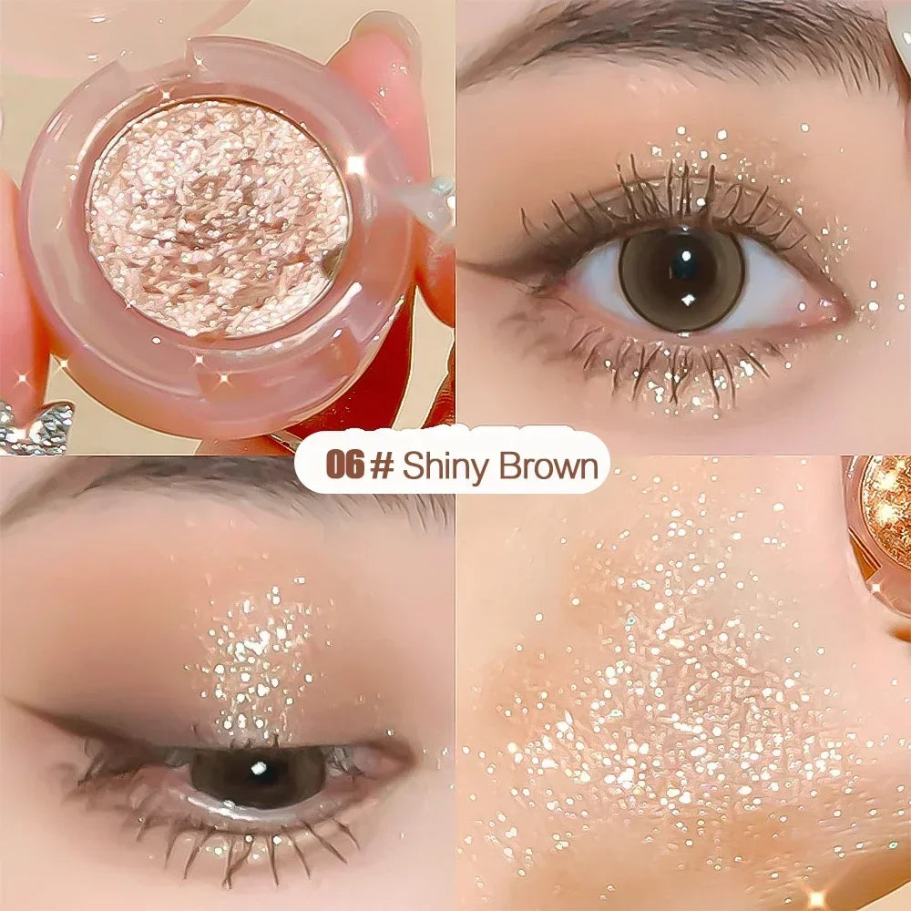 Rynx | Diamond Glitter Monochrome Eyeshadow Palette Color Changing Eyeshadow Highlighter Sequins Waterproof Long-lasting Eye Makeup Pigments