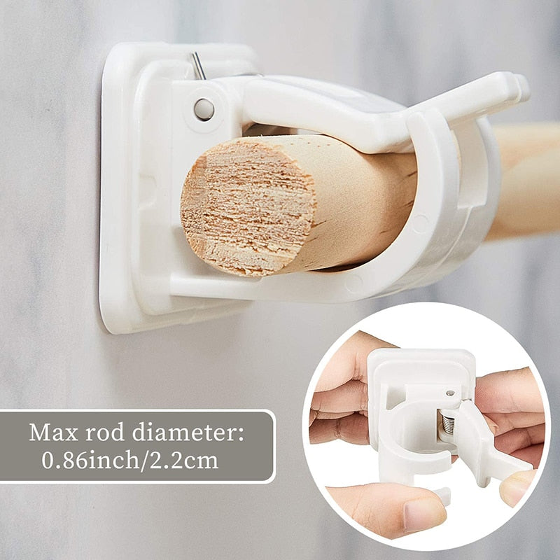 Lisslune | Self Adhesive Curtain Rod Holder