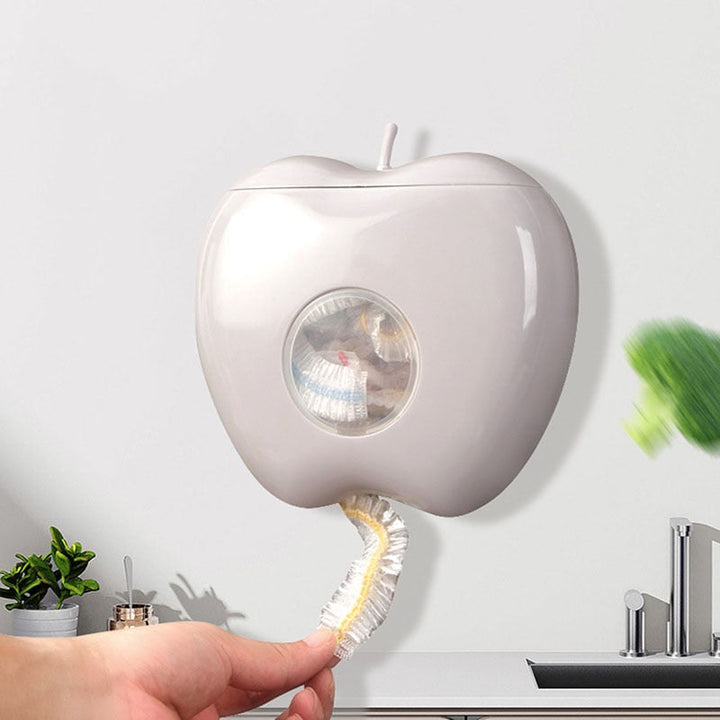 Lisslune | Apple Shaped Wall Mounted Disposable Plastic Wrap Container