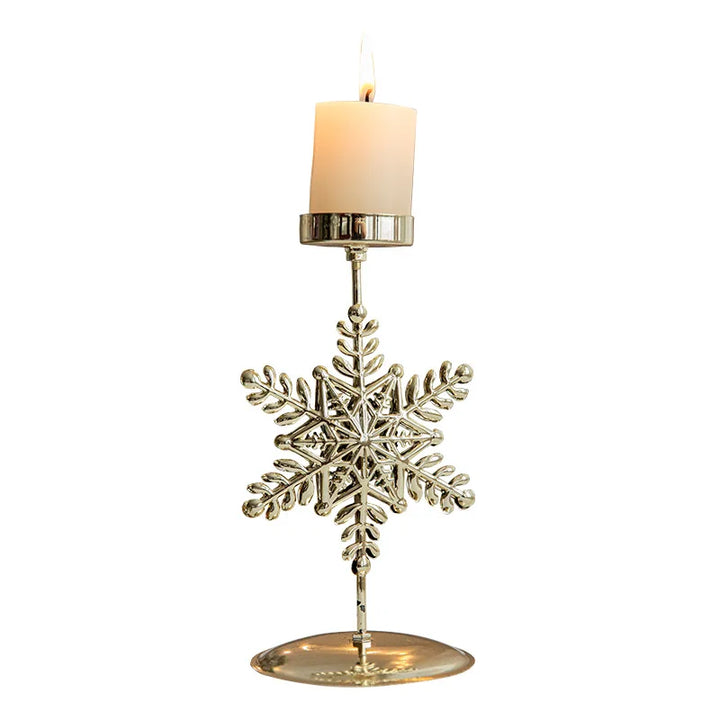 Rynx | Christmas Golden Wrought Iron Candle Holder Star Moose Christmas Tree Candle Holder Merry Christmas New Year Table Decoration