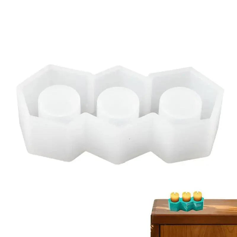 Lisslune | 3D Silicone Candle Holder Mold for DIY Resin Craft - Versatile Bowl for Candles, Chocolates, and More