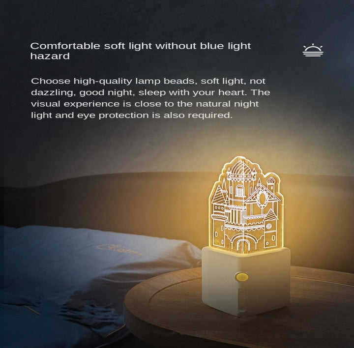 Lisslune | 3D LED Rechargeable Wall Night Lamp