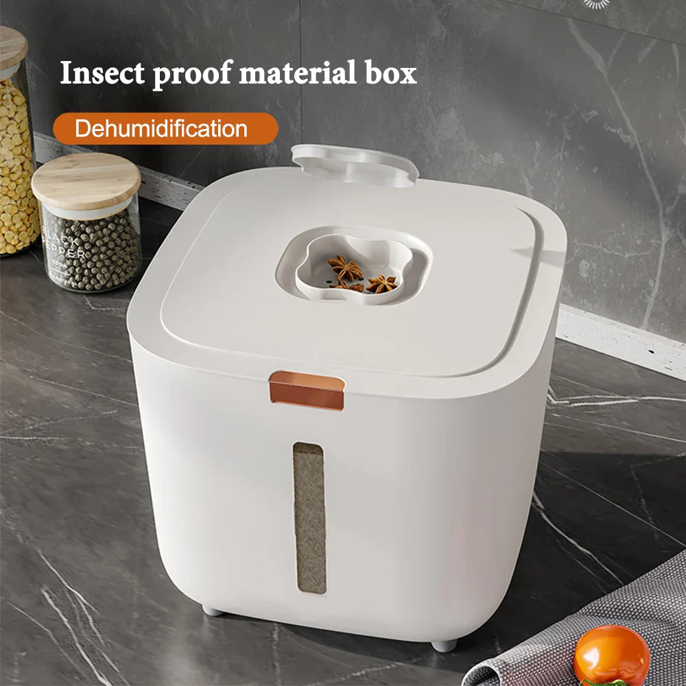 Lisslune | Rice Storage Box 5–10kg Airtight Moisture & Insect Resistant with Measuring Cup – GrainSafe