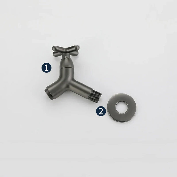 Lisslune | BrassFlow – Wall-Mounted Cold Water Tap in Solid Brass