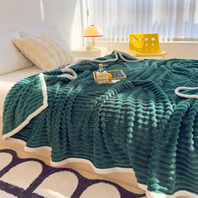 Rynx Velvet Coral Velour Small Blanket Single Room Climate Blanket Rabbit Velour Blanket Office Nap Blanket
