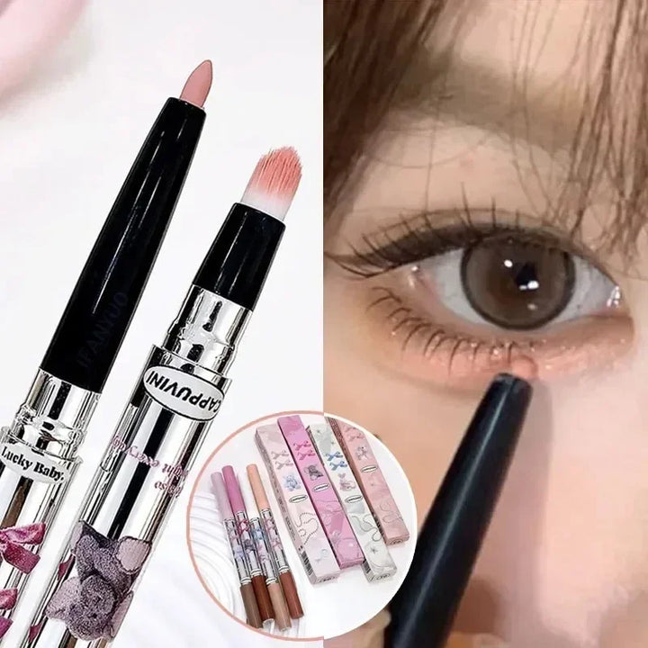 Rynx | Double head lying silk spinner pencil silk spinner highlighter crease pencil diamond glitter matte illuminating shadow eyeliner pencil Aegyo-sal