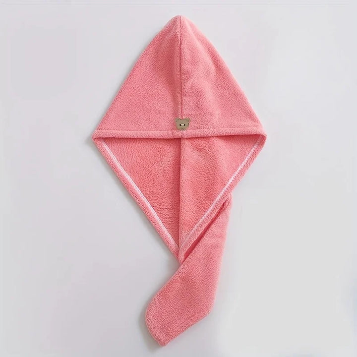 Rynx 1pc Quick-drying Hair Cap for Women Absorbent Coral Sponge Shower Cap with Thickened Towel for Drying and Wrapping Hair