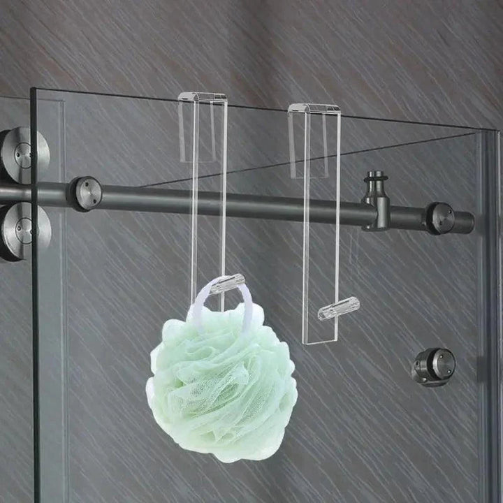 Lisslune | Frameless Acrylic Shower Door Organizer - Effortless Installation Without Drill Required