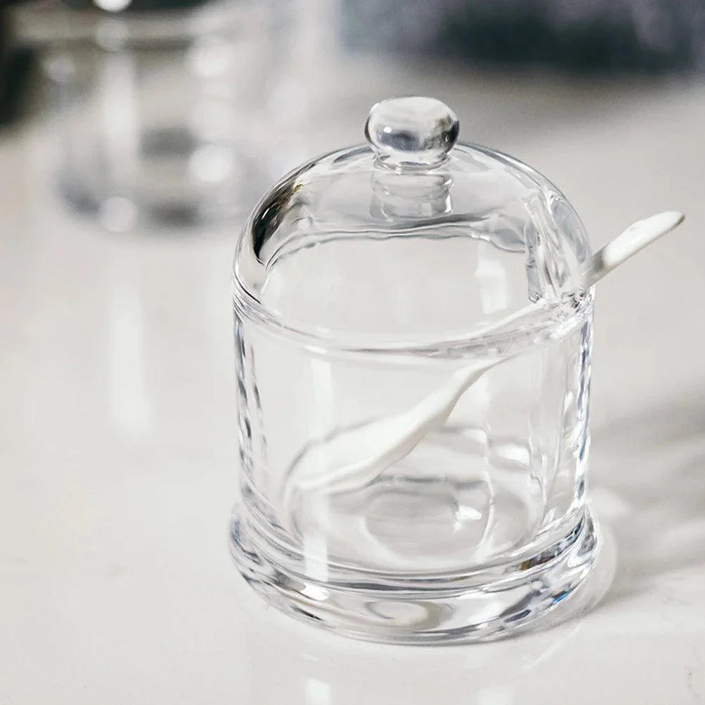 Lisslune | Elegant glass spice jars with lids for a high-end kitchen