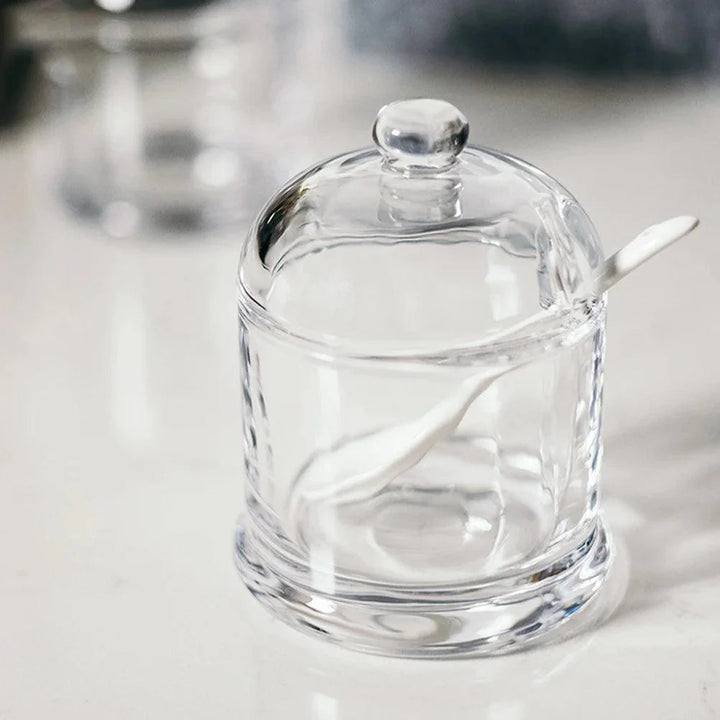 Lisslune | Elegant glass spice jars with lids for a high-end kitchen