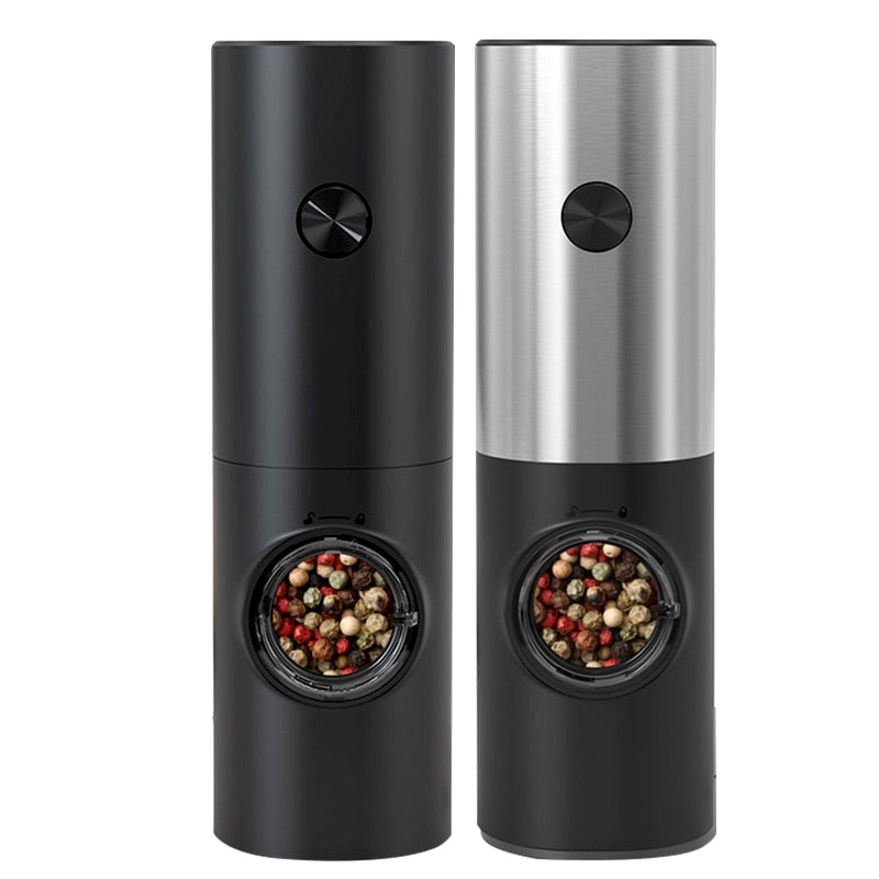 Lisslune | Electric automatic pepper and salt mill with LED light and adjustable grind - Perfect for the kitchen or the restaurant