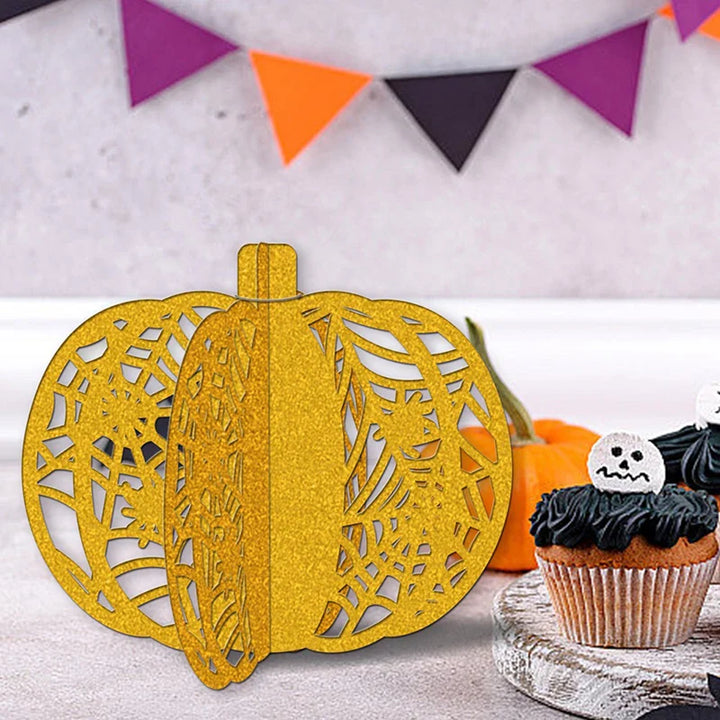 Rynx | 3-piece Set Halloween Paper Pumpkin Desktop Ornaments Trick or Treat Packaging Favors Festive Party Halloween Party Decoration 2024