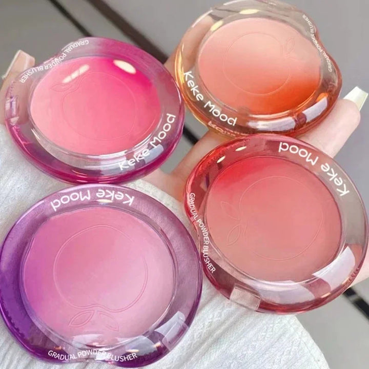 Rynx | Peach Pink Blusher Matte Purple Cheek Color Blush Make-up Durability Brightness Face Silky Smoothness Blush Powder Palette Cosmetics