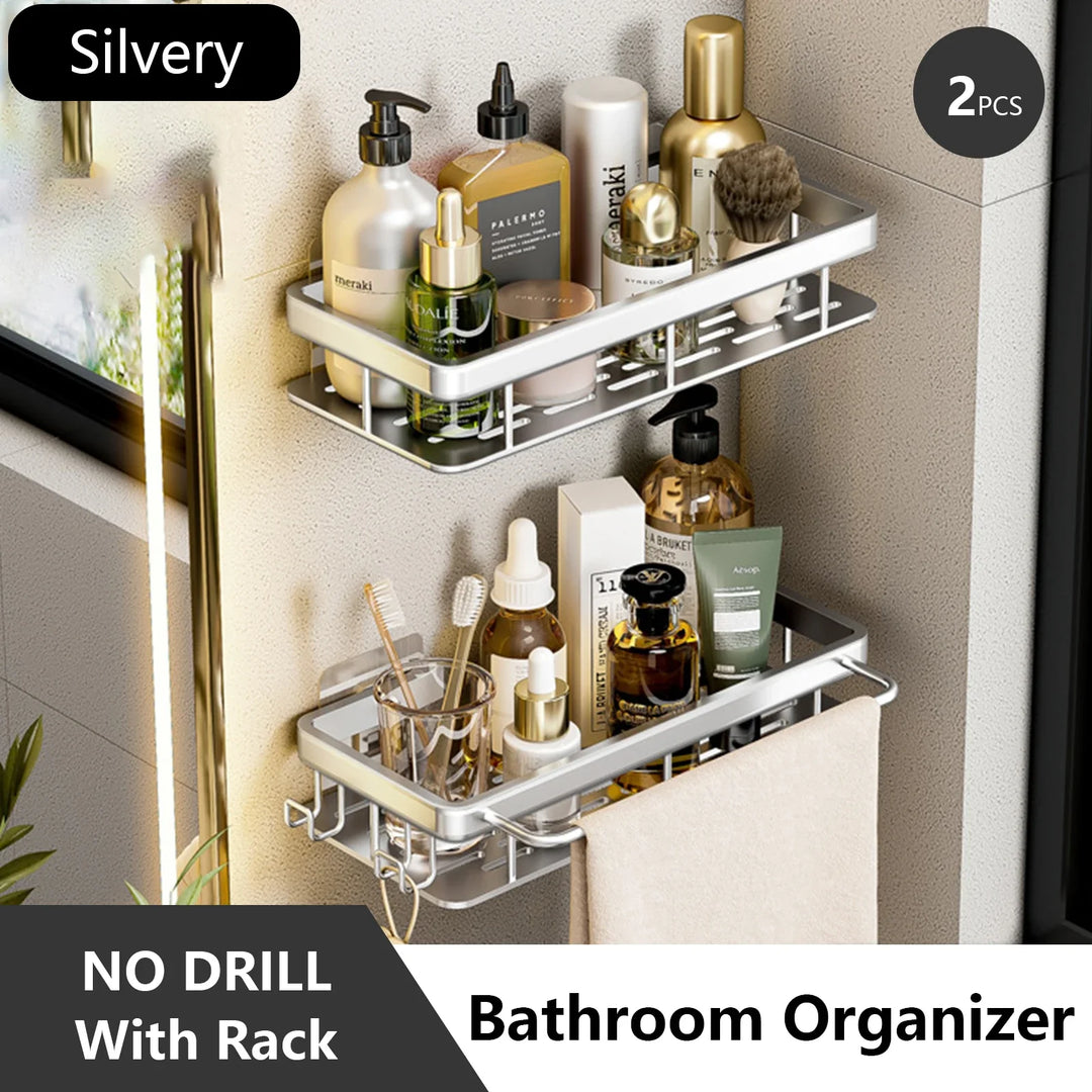 Lisslune | No Drilling Bathroom Shelf