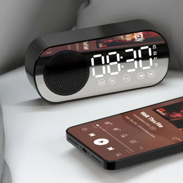 Lisslune | Digital Alarm Clock with Bluetooth Speaker & FM Radio