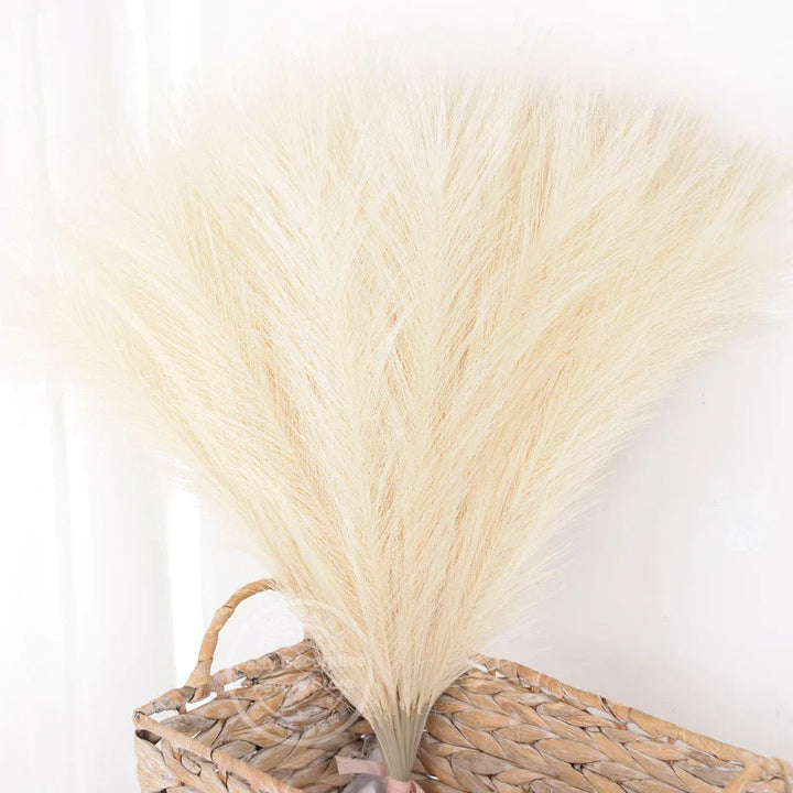 Rynx 15/30pcs Artificial Pampas Grass Bouquet Home Living Room Wedding Party Decoration Artificial Plant 43cm Dried Flower Reed DIY Vase