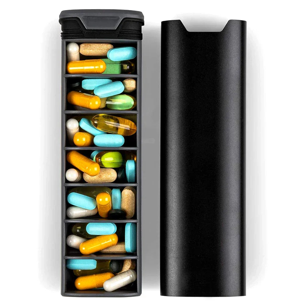 Lisslune | 7-Day Medication Organizer – Compact Leakproof Pillbox for Home and Travel