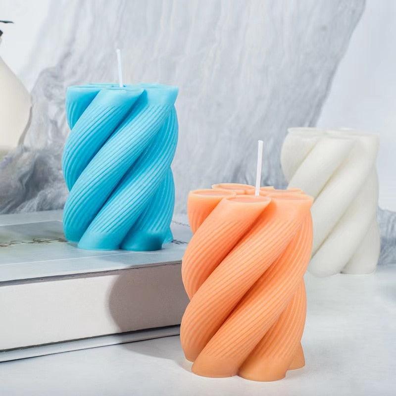 Lisslune | Creative spiral column silicone mold for unique candle and soap making!
