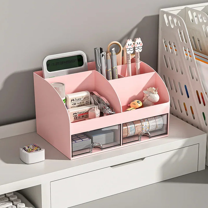 Rynx | Office desk storage box organizer transparent small drawer storage cabinet student desk stationery knick-knack organizer boxes