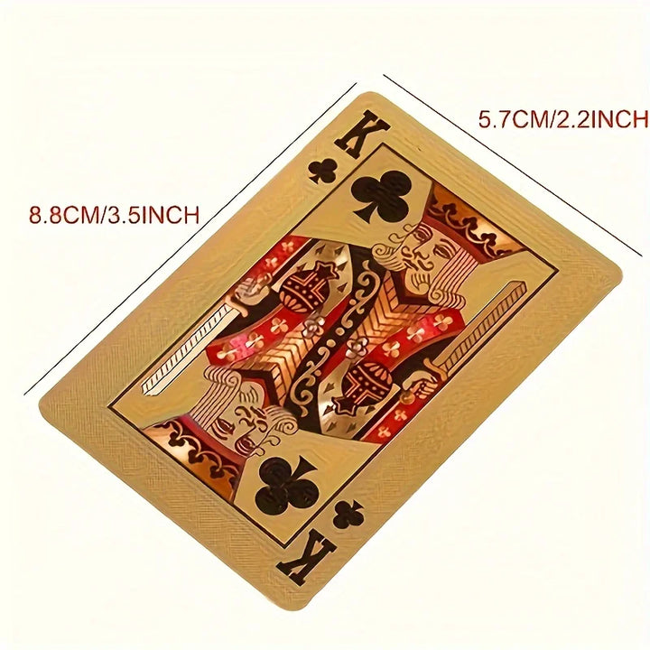 Rynx | 1 Set waterproof gold foil poker, 24K gold plastic poker, durable washable party entertainment supplies