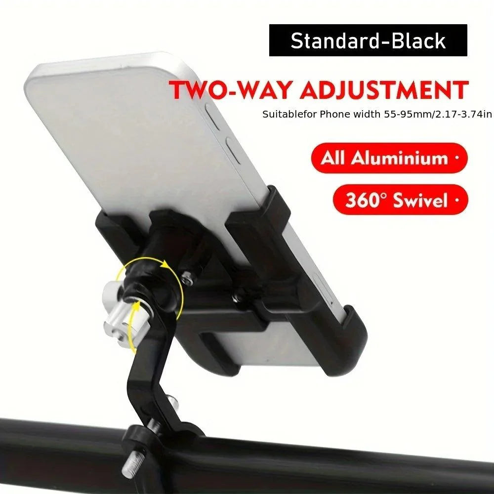 Lisslune | ThinkRider MTB Adjustable 360° Rotatable Phone Holder for Bikes - Non-slip Aluminum Bike Mount