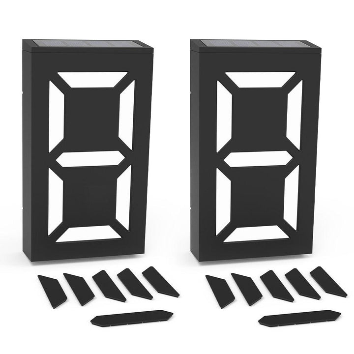 Lisslune | Elegant Solar-Powered LED House Number Sign: Contemporary Outdoor Signage