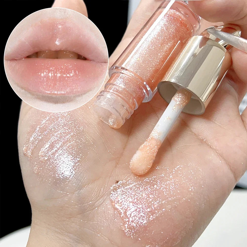 Rynx | Sparkling fine glitter lip balm moisturizing non-sticky cup lip lacquer long-lasting shimmer glossy liquid lipstick Korean makeup cosmetics