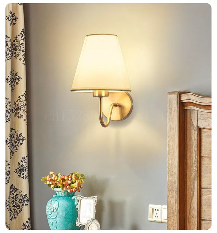 Lisslune | RusticGlow - Wandlamp van Stof in Amerikaanse Stijl