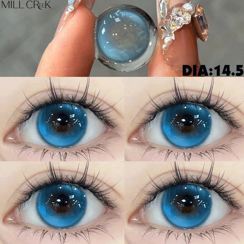 Rynx | 2pcs Colorful Beautiful Contact Lenses Myopia Cosmetics for Eyes Pupil Degree Contact Prescription Halloween Cosplay