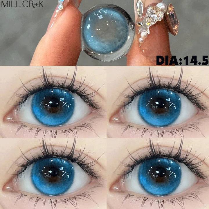 Rynx | 2pcs Colorful Beautiful Contact Lenses Myopia Cosmetics for Eyes Pupil Degree Contact Prescription Halloween Cosplay