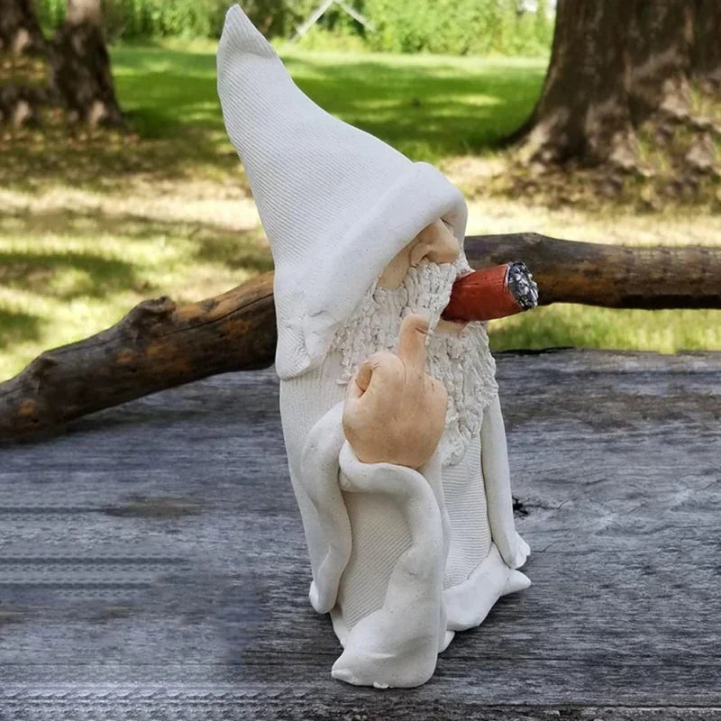 Lisslune | Angry Middle Finger Garden Gnome Decor