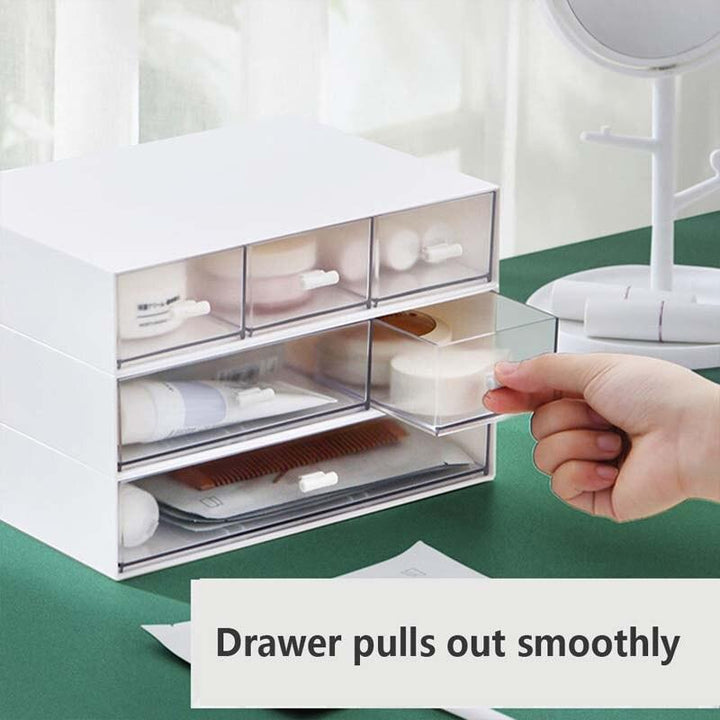 Lisslune | Slim stackable white plastic desk organizer for maximum efficiency at the workplace