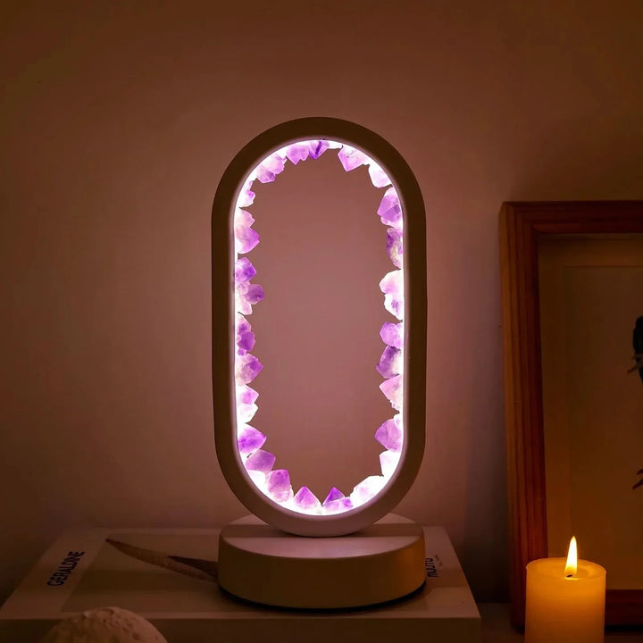 Lisslune | Natural Amethyst Crystal Lamp for Relaxation