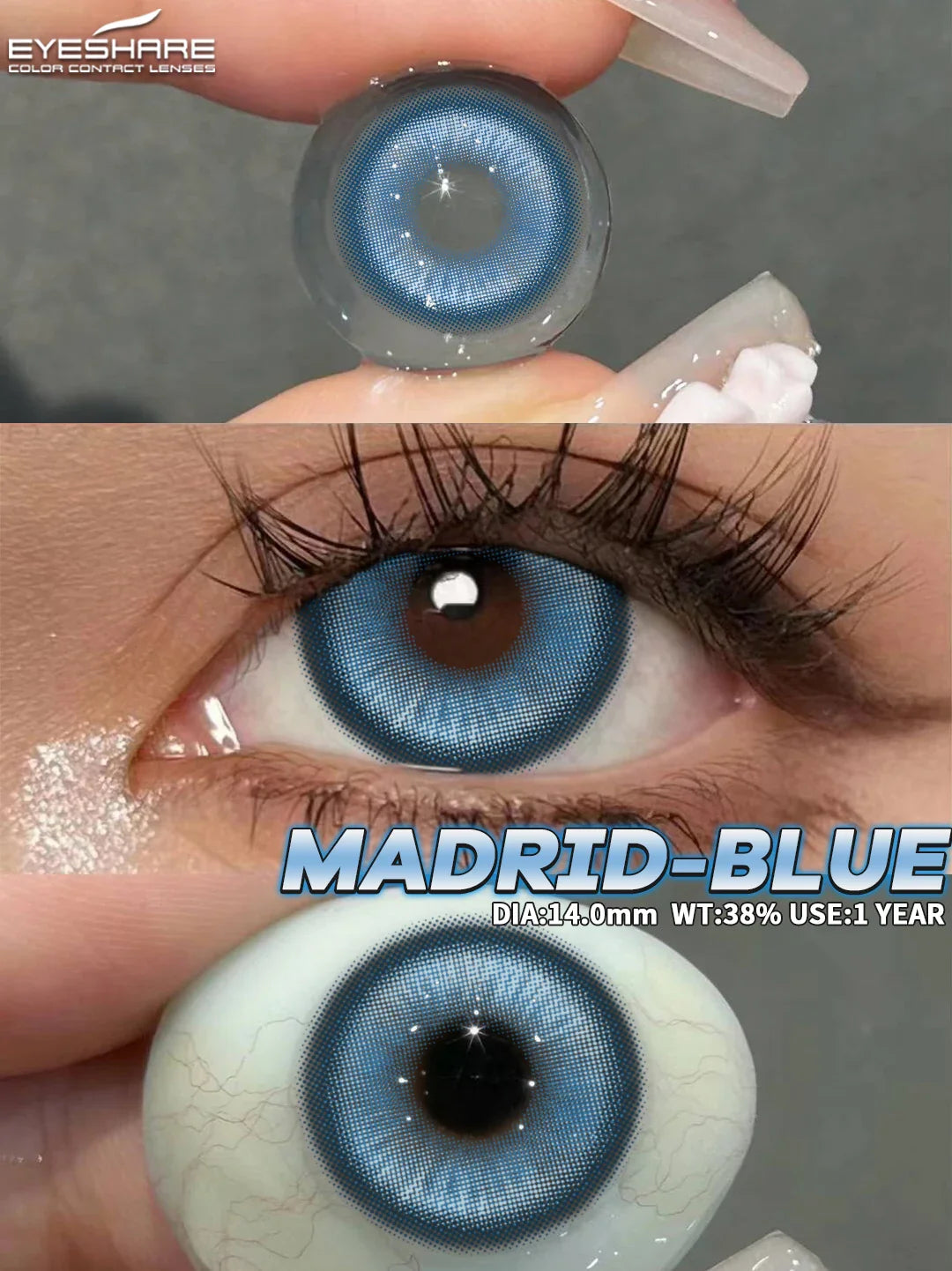 Rynx | 1 Pair Colored Contact Lenses Purple Eye Lenses Yearly Cosplay Red Lenses Cosmetic Contact Halloween Gentle Makeup Pupils