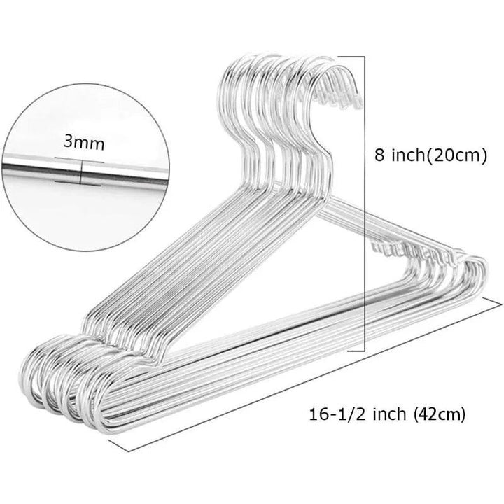 Lisslune | 50-pack durable stainless steel hangers for organizing the children's wardrobe