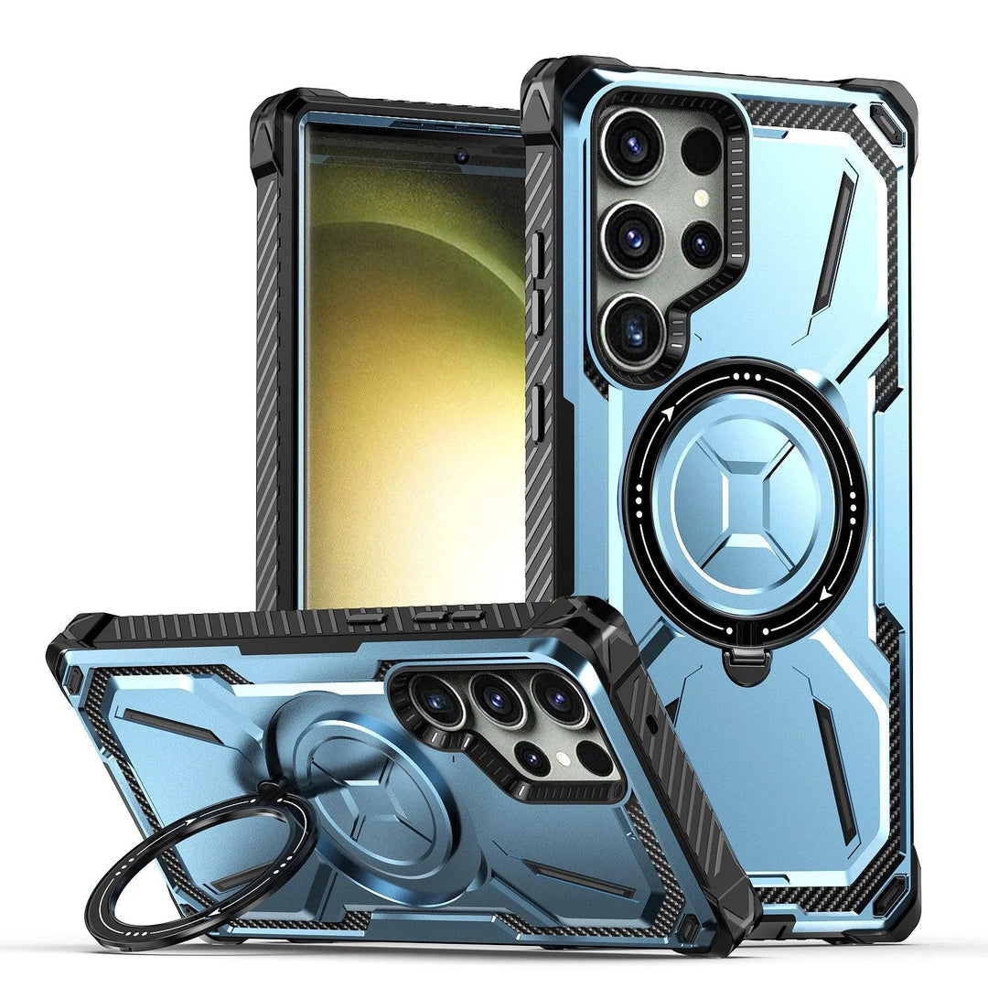 Lisslune | Samsung Galaxy S23 Ultra/S23+ Plus Rugged Military Grade Shockproof Case with Magnetic Stand and MagSafe Support