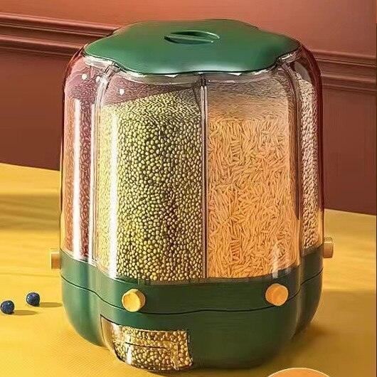 Lisslune | Innovative Rotating Grain Storage Container - Seamless Kitchen Organization Solution