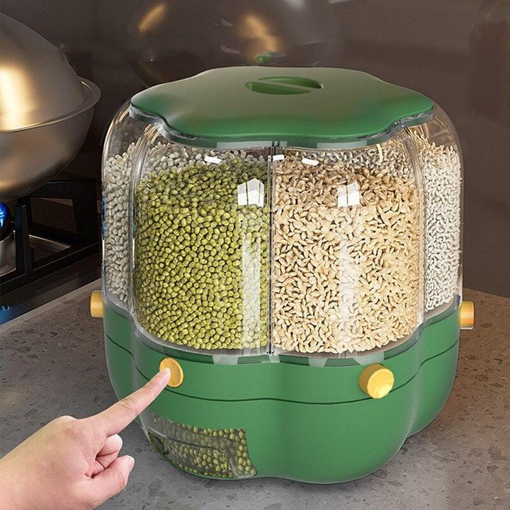 Lisslune | Innovative Rotating Grain Storage Container - Seamless Kitchen Organization Solution