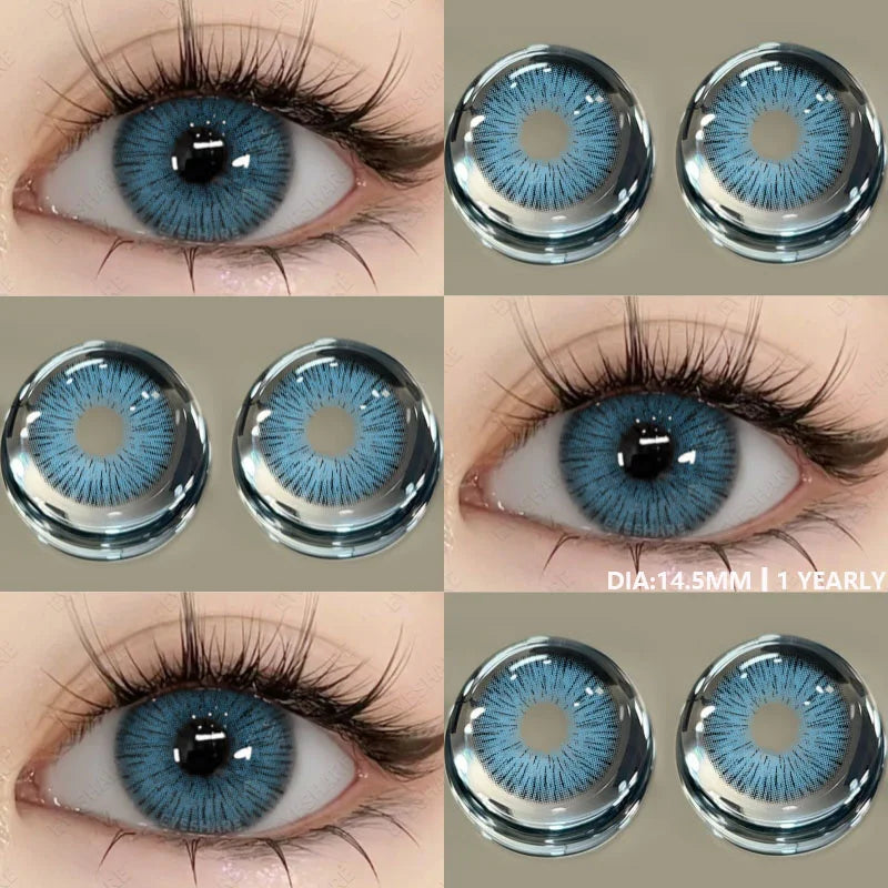 Rynx | 1 Pair Brown Natural Eye Lenses Color Contact Lenses for Eyes Green Lenses Blue Eye Contacts Annual Cosmetic Gray Pupils