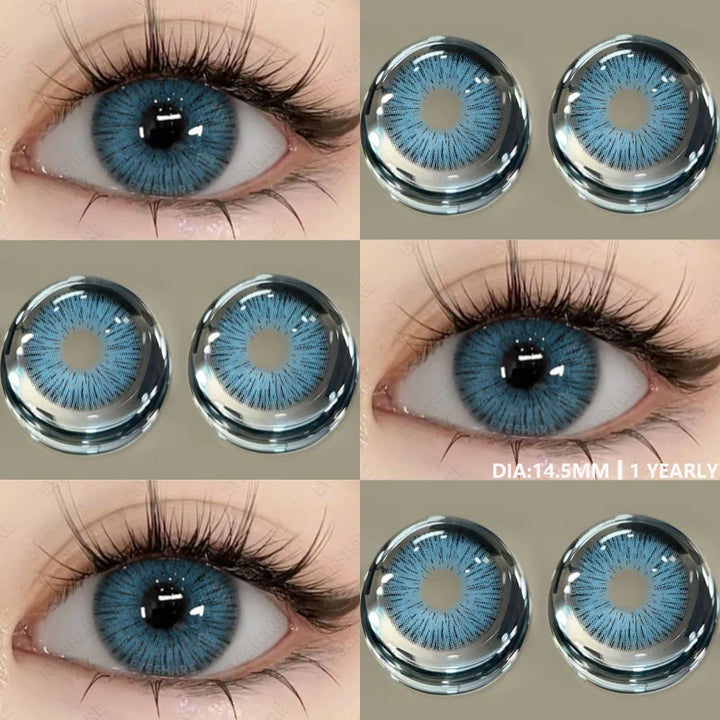 Rynx | 1 Pair Brown Natural Eye Lenses Color Contact Lenses for Eyes Green Lenses Blue Eye Contacts Annual Cosmetic Gray Pupils