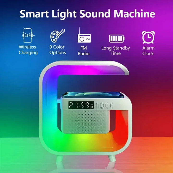 Lisslune | RGB Wireless Charging Bluetooth Futuristic Night Lamp Speaker