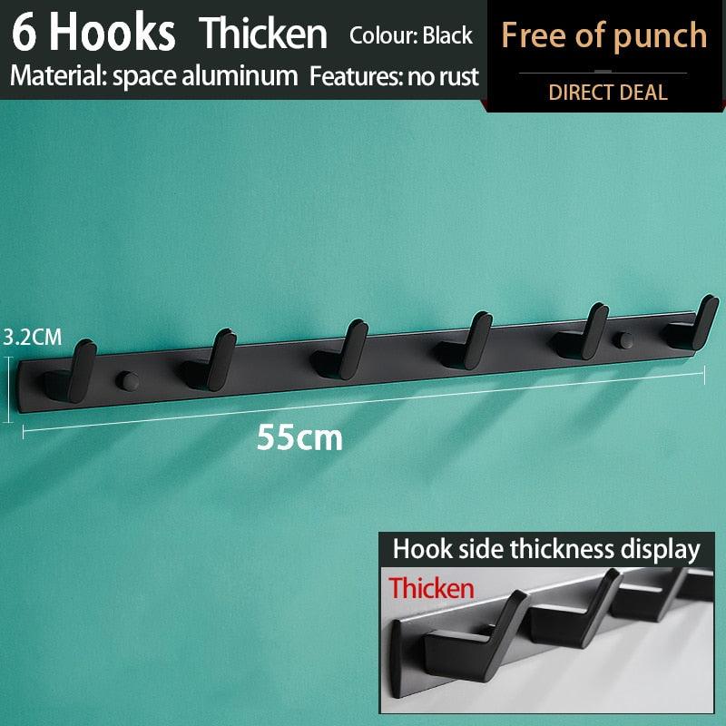 Lisslune | Space-saving Aluminum Hook Organizer: Efficient and stylish storage for any room