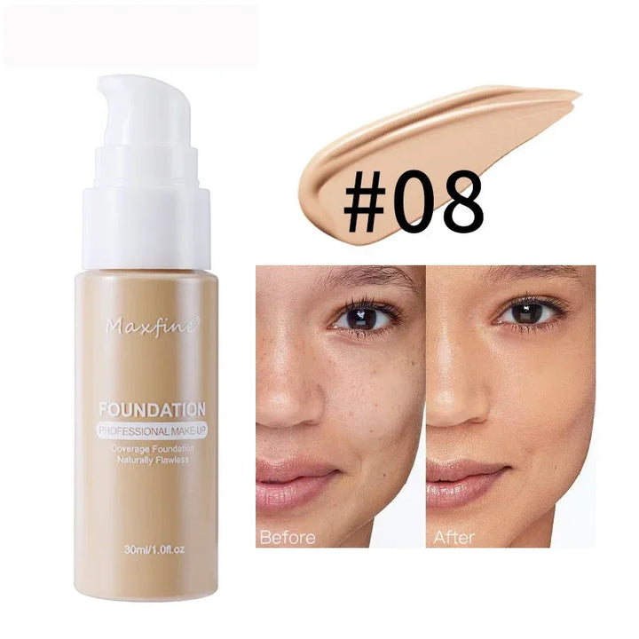 Rynx | Liquid Face Foundation Cream Oil Control BB Cream Matte Base Brightening Concealer Long-lasting Full Coverage Women's Makeup Cosmetics