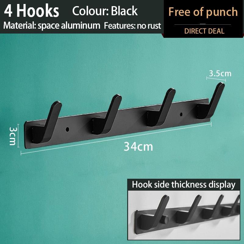 Lisslune | Space-saving Aluminum Hook Organizer: Efficient and stylish storage for any room