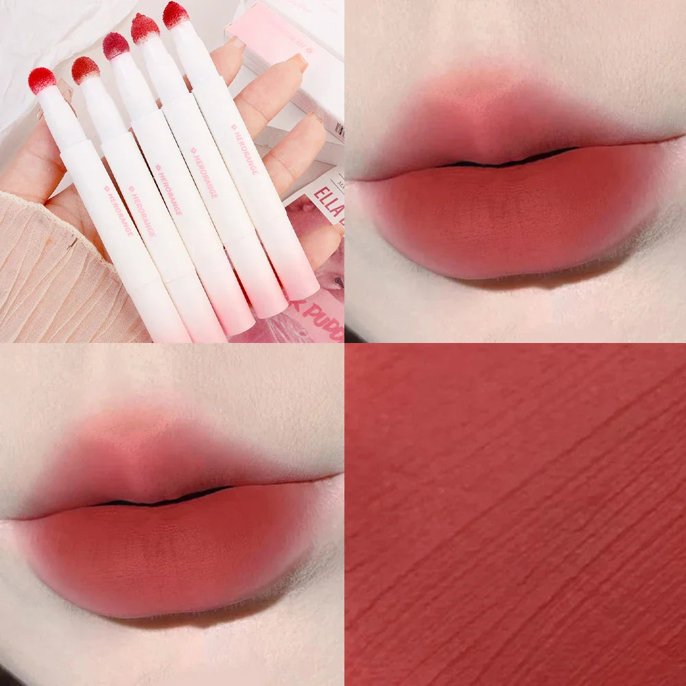Rynx | Soft Velvet Lip Gloss Nude Matte Liquid Lipstick Waterproof Lip Makeup Pigment Long-lasting Face Cheek Lip Gloss Korean Cosmetics