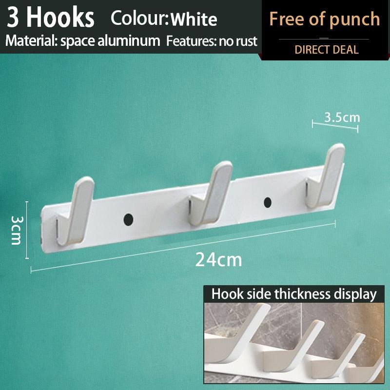 Lisslune | Space-saving Aluminum Hook Organizer: Efficient and stylish storage for any room