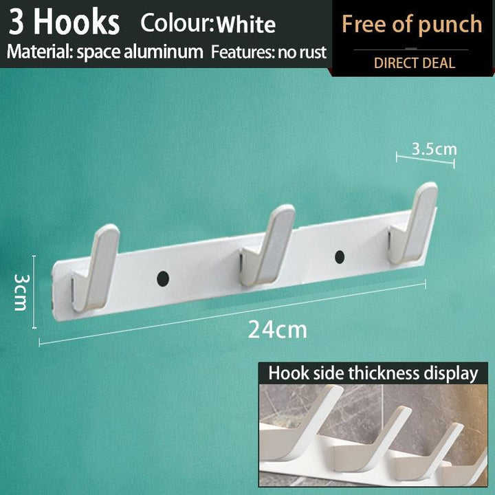 Lisslune | Space-saving Aluminum Hook Organizer: Efficient and stylish storage for any room